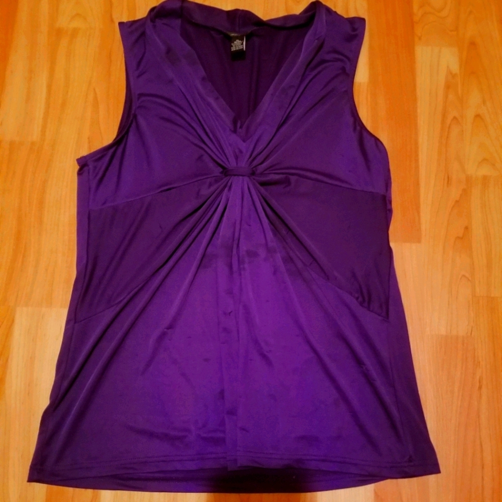 Purple satin tank